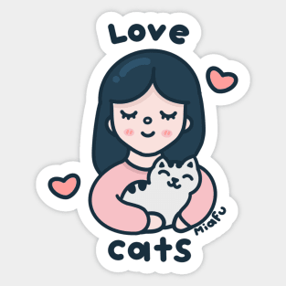 Kawaii Cat lover Sticker